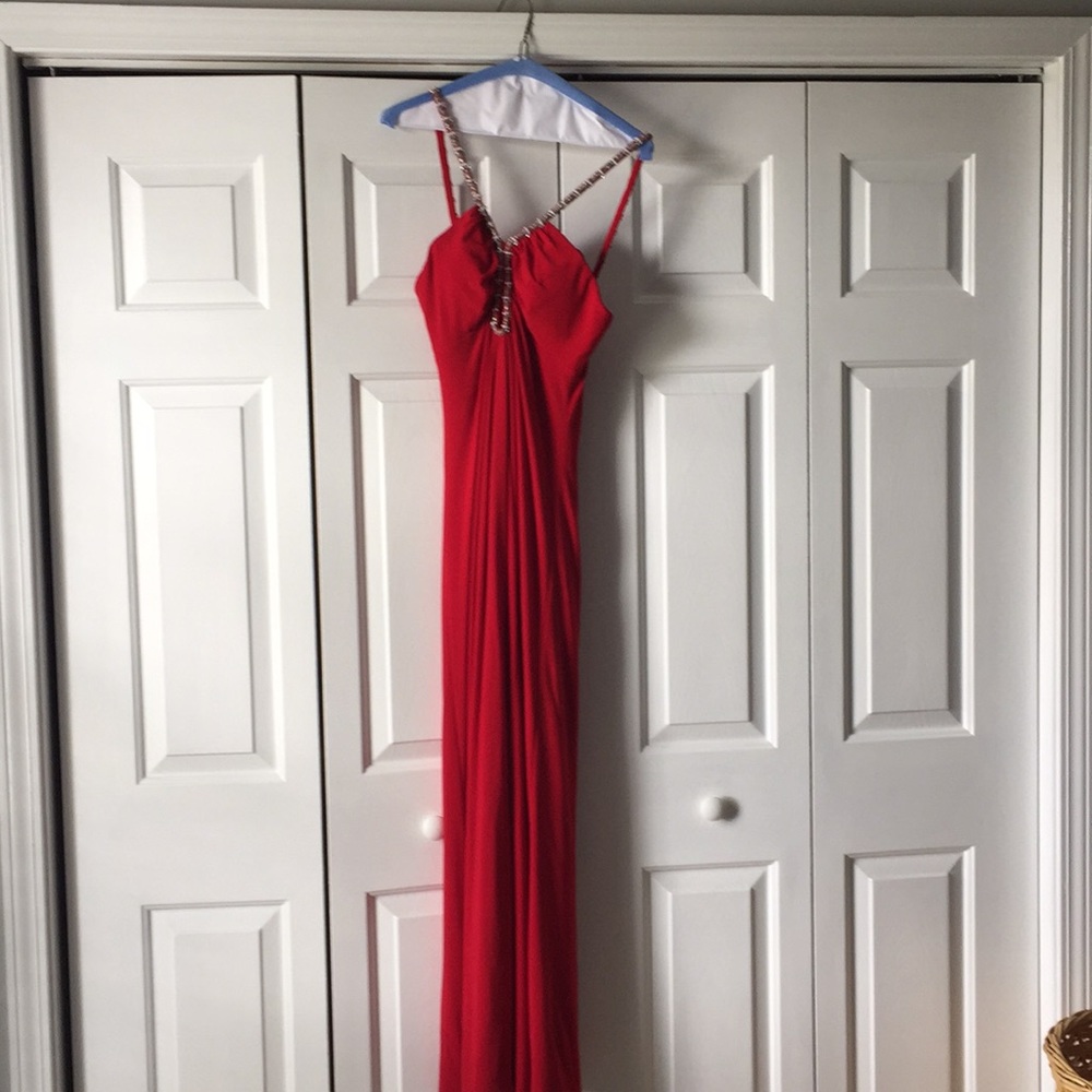 Red formal dress